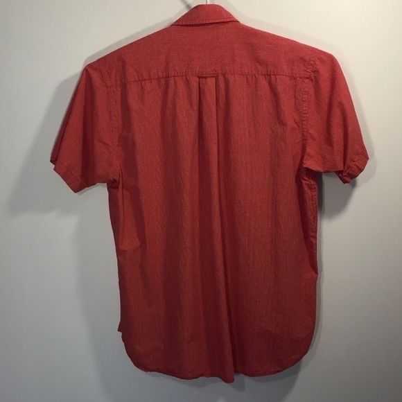 Nautica Red Check Short Sleeve Button Down. - Picture 2 of 7